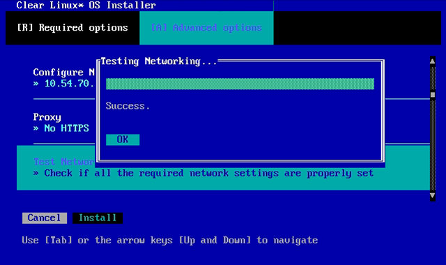 Testing Networking dialog